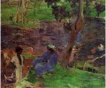 At the Pond Post Impressionism Primitivism Paul Gauguin